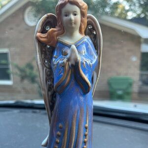 Blue and Gold Angel Figurine
